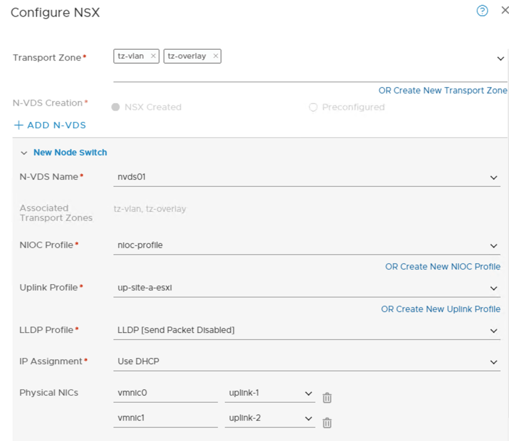 configure nsx