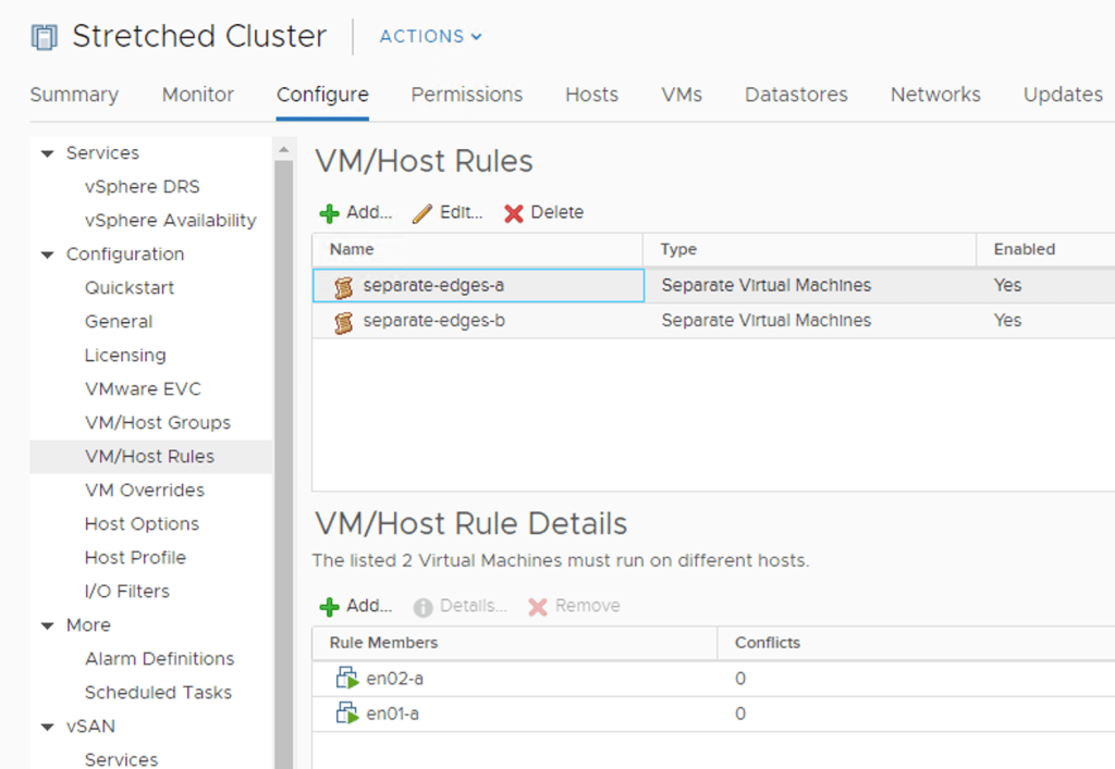 vm/host rule
