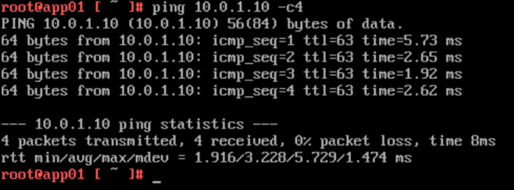 app01 pings web01